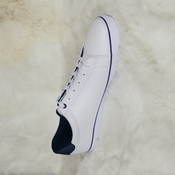 Tommy Hilfiger Mens White Leather Sneakers - Picture 5 of 14